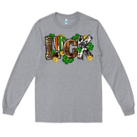 Heather Grey Western luck St. Patrick's Day Long Sleeve Tee - CowGirlArtShop