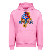 Fuchsia Pink ice cream america Urban Hoodie - AdoDesignShop