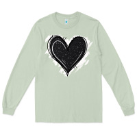 Matcha black glitter heart Long Sleeve Tee - Jasminsmagicworld