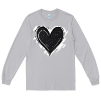 Moon Dust black glitter heart Long Sleeve Tee - Jasminsmagicworld