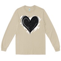 Mushroom black glitter heart Long Sleeve Tee - Jasminsmagicworld