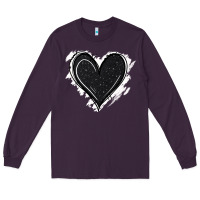 Plum black glitter heart Long Sleeve Tee - Jasminsmagicworld