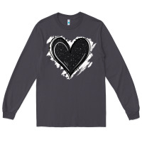 Smoke black glitter heart Long Sleeve Tee - Jasminsmagicworld