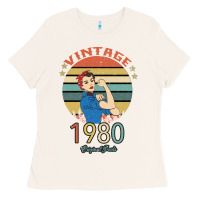 Bone Vintage 1980 Original Parts Women 40th Birthday Ladies Tee - Bettercallsaul