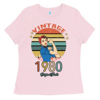 Bubblegum Pink Vintage 1980 Original Parts Women 40th Birthday Ladies Tee - Bettercallsaul