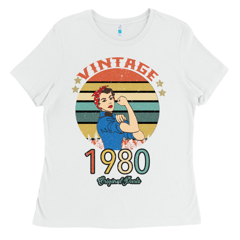 Vintage 1980 Original Parts Women 40th Birthday Ladies Tee by Bettercallsaul | Teevron