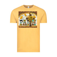 Vintage Mustard faith with cross Vintage Tee - TumblerDesignByShophia