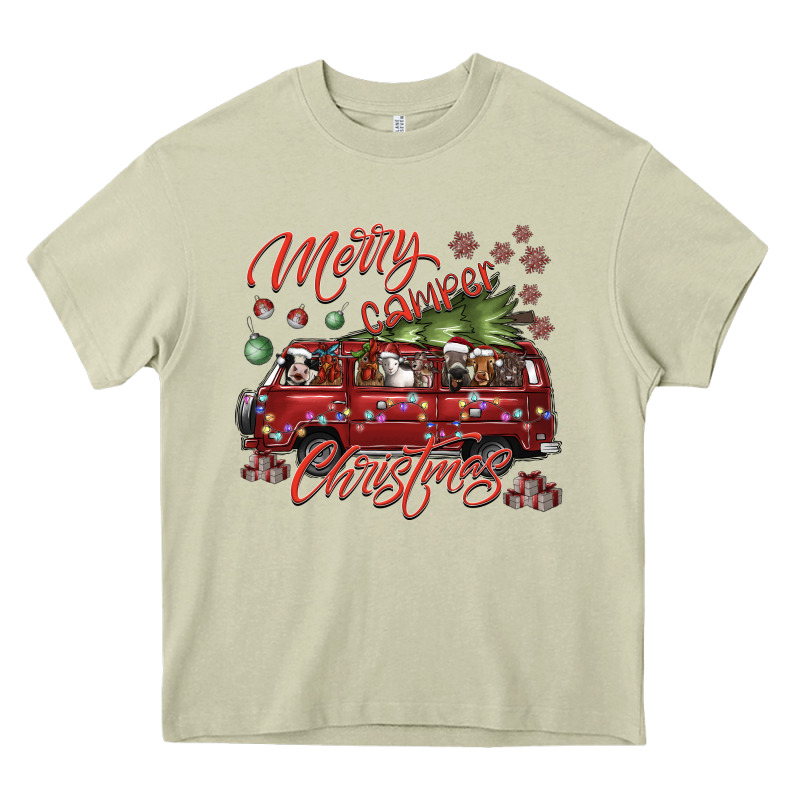 Merrycamperchristmas Heavy Core Tee by SublimationCraftShop | Teevron