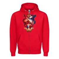 Red wonder woman movie arms crossed t shirt Zipper Hoodie - InspiraDesign