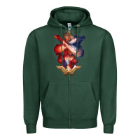 Sports Green wonder woman movie arms crossed t shirt Zipper Hoodie - InspiraDesign