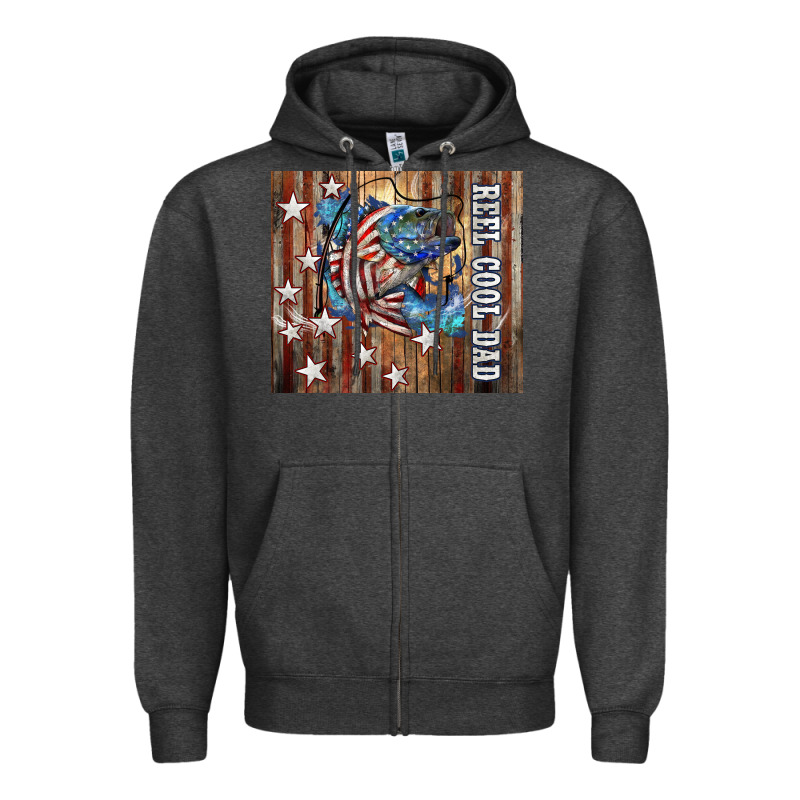 Western Reel Cool Dad American Zipper Hoodie by LillyAllenDesigns | Teevron