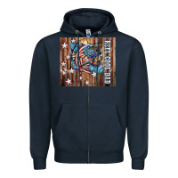 Navy Western Reel Cool Dad American Zipper Hoodie - LillyAllenDesigns