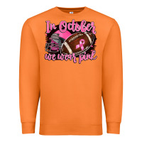 Carrot in october we wear pink with football Premium Sweatshirt - BarkalooDesign
