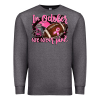 Charcoal Heather in october we wear pink with football Premium Sweatshirt - BarkalooDesign