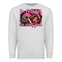 Dove Grey in october we wear pink with football Premium Sweatshirt - BarkalooDesign