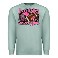 Seafoam in october we wear pink with football Premium Sweatshirt - BarkalooDesign