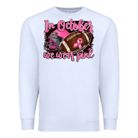 White in october we wear pink with football Premium Sweatshirt - BarkalooDesign