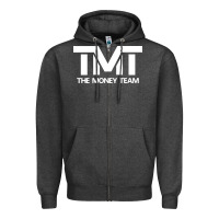 Charcoal Heather the money team racing Zipper Hoodie - InspiraDesign