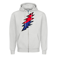Dove Grey Lazy Lightning Bolt Zipper Hoodie - InspiraDesign
