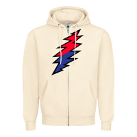 Sandshell Lazy Lightning Bolt Zipper Hoodie - InspiraDesign