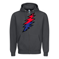 Smoke Lazy Lightning Bolt Zipper Hoodie - InspiraDesign