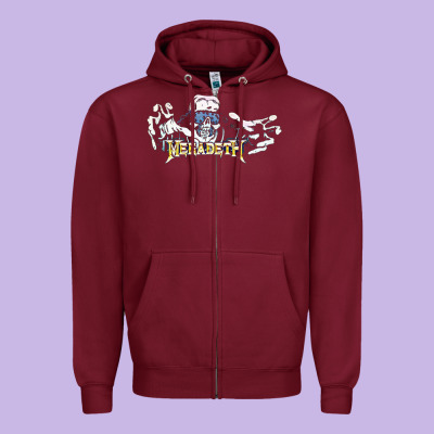 Megadeath Caught Zipper Hoodie Designed By Inspiradesign