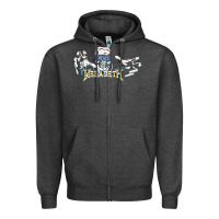 Charcoal Heather Megadeath caught Zipper Hoodie - InspiraDesign