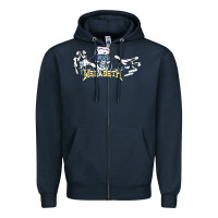 Navy Megadeath caught Zipper Hoodie - InspiraDesign