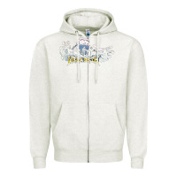 Oatmeal Heather Megadeath caught Zipper Hoodie - InspiraDesign