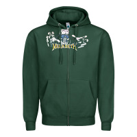 Sports Green Megadeath caught Zipper Hoodie - InspiraDesign