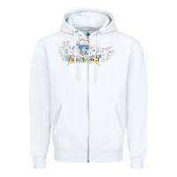White Megadeath caught Zipper Hoodie - InspiraDesign