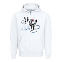 White primus Zipper Hoodie - InspiraDesign