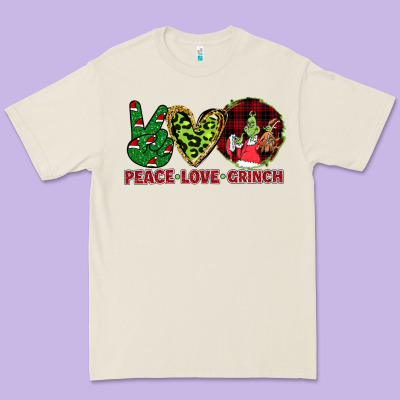 Peace Love Grinch Premium Tee Designed By Bettercallsaul