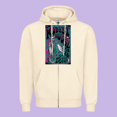 Modest Mouse Zipper Hoodie Designed By Inspiradesign