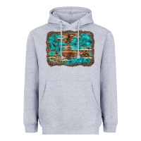 Heather Grey western turquoise stone aztec tiger pattern background Heavyweight Hoodie - Artiststas