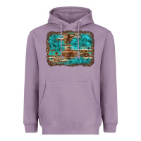 Lavender western turquoise stone aztec tiger pattern background Heavyweight Hoodie - Artiststas