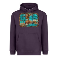 Plum western turquoise stone aztec tiger pattern background Heavyweight Hoodie - Artiststas