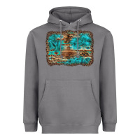 Storm western turquoise stone aztec tiger pattern background Heavyweight Hoodie - Artiststas