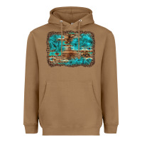 Toasted Coconut western turquoise stone aztec tiger pattern background Heavyweight Hoodie - Artiststas
