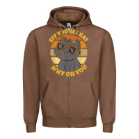 Chestnut funny retro sunset eff you see kay why oh you cat lovers t shirt Zipper Hoodie - ArtChic