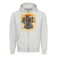 Dove Grey funny retro sunset eff you see kay why oh you cat lovers t shirt Zipper Hoodie - ArtChic