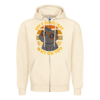 Sandshell funny retro sunset eff you see kay why oh you cat lovers t shirt Zipper Hoodie - ArtChic