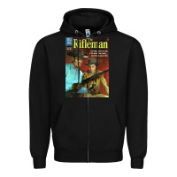 Black The Rifleman Retro Western Zipper Hoodie - ArtChic