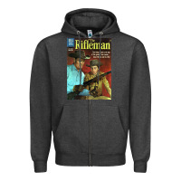 Charcoal Heather The Rifleman Retro Western Zipper Hoodie - ArtChic