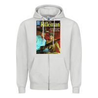 Dove Grey The Rifleman Retro Western Zipper Hoodie - ArtChic