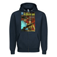 Navy The Rifleman Retro Western Zipper Hoodie - ArtChic