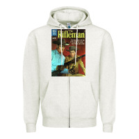 Oatmeal Heather The Rifleman Retro Western Zipper Hoodie - ArtChic