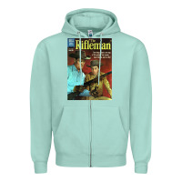 Seafoam The Rifleman Retro Western Zipper Hoodie - ArtChic