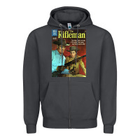Smoke The Rifleman Retro Western Zipper Hoodie - ArtChic