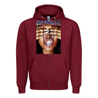 Burgundy erykah badu baduizm 1 Zipper Hoodie - ArtChic